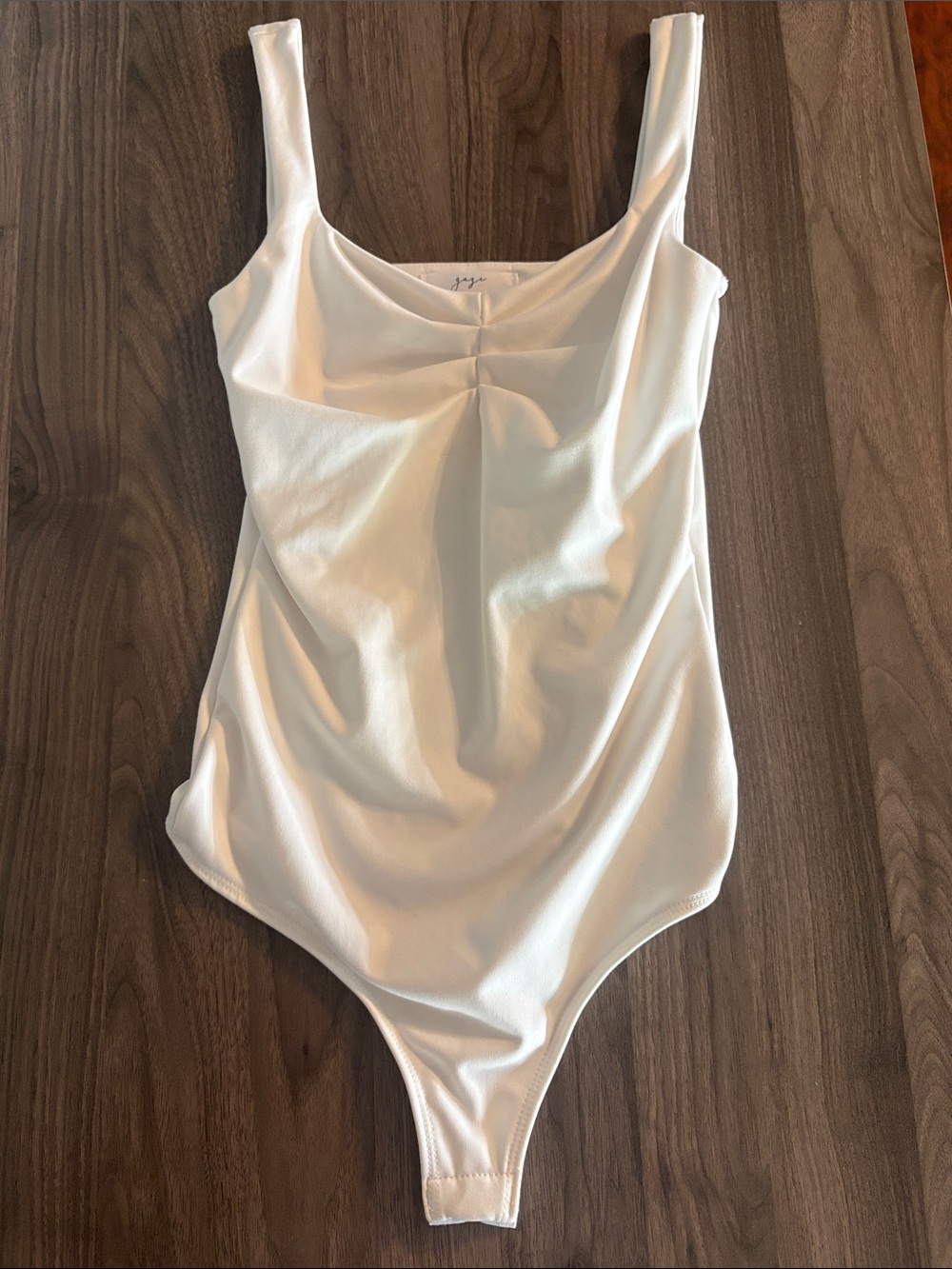 Gaze | White Bodysuit | Snap Closure |